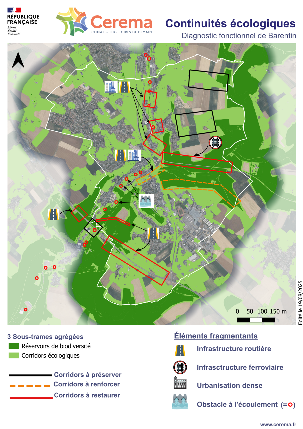 Carte des zones potentiellement infiltrables