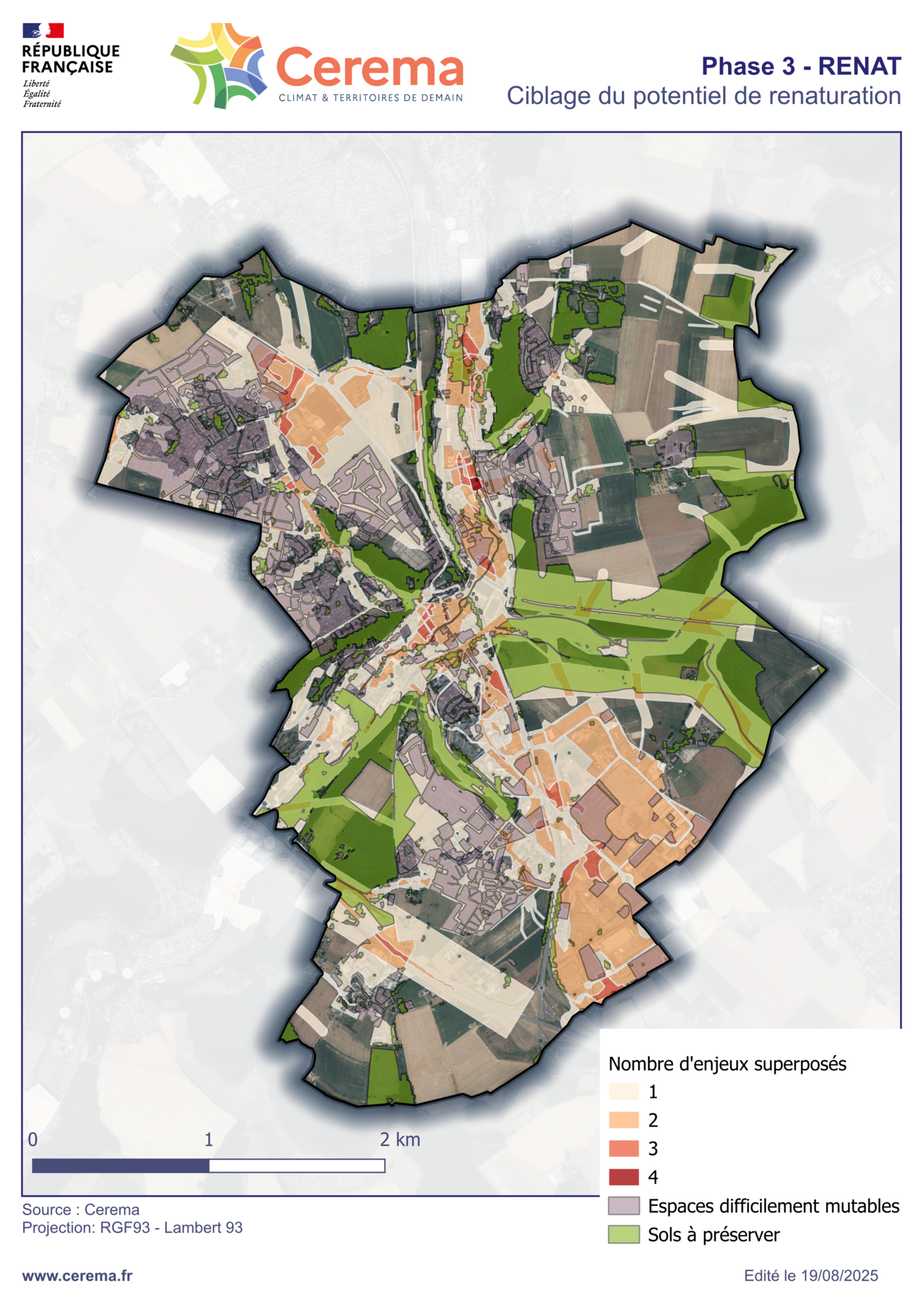 Carte des zones potentiellement infiltrables