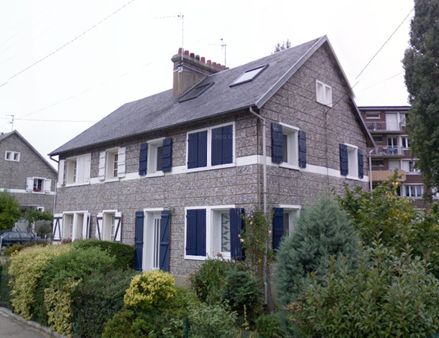 Crédit photo : cerema Maison de la reconstruction, béton bouchardé